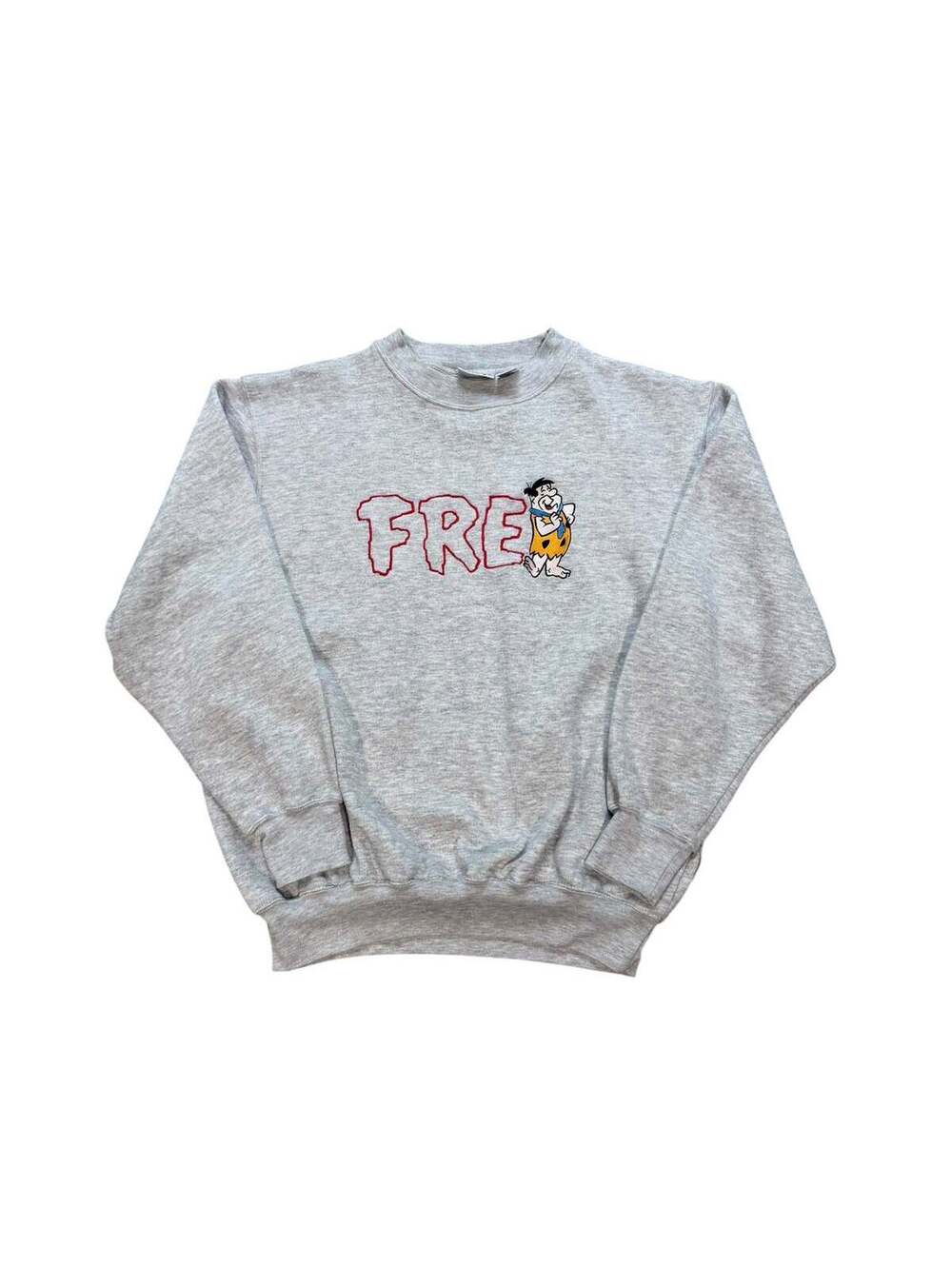Vintage 1990s Fred Flintstone Embroidered Crewneck Sweater Size Large